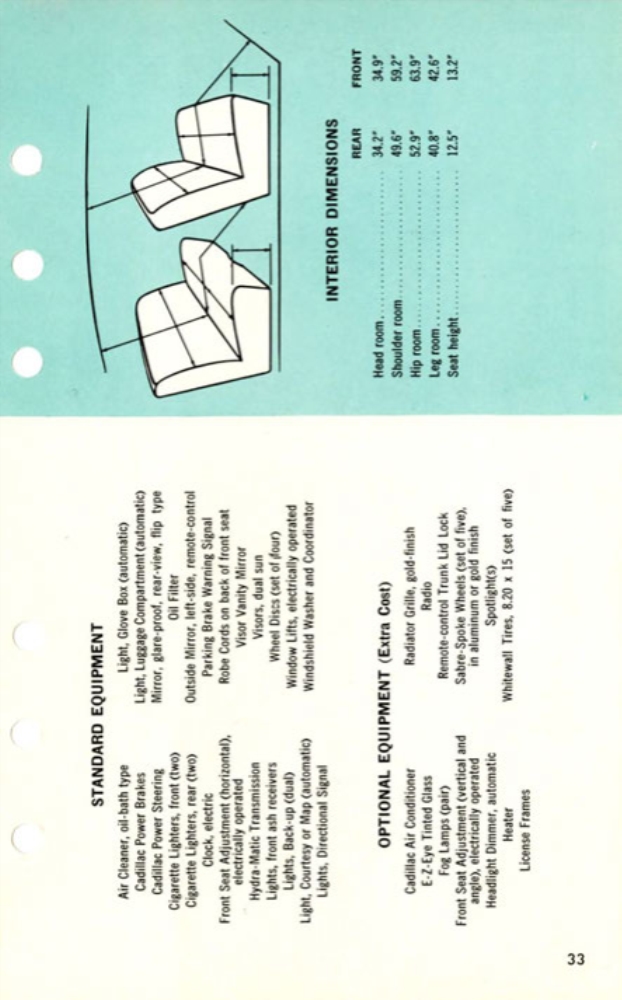 1956 Cadillac Salesmans Data Book Page 42